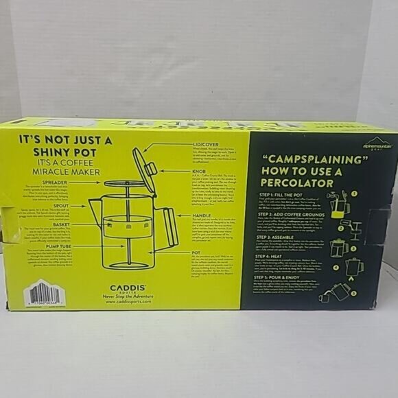 Alpine Mountain Gear 5 piece Stainless Steel Coffee Set 9 Cup Percolator Camping - Picture 4 of 4